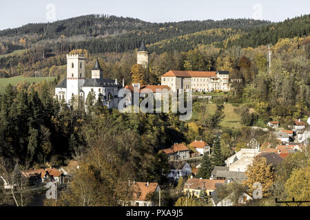 Rozmberk nad Vltavou, Tschechische Republik, Südböhmen Stockfoto