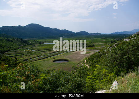 Neretva Delta ist der Fluss Delta der Neretva, ein Fluss, strömt durch Bosnien und Herzegowina und Kroatien und mündet in die Adria. Stockfoto