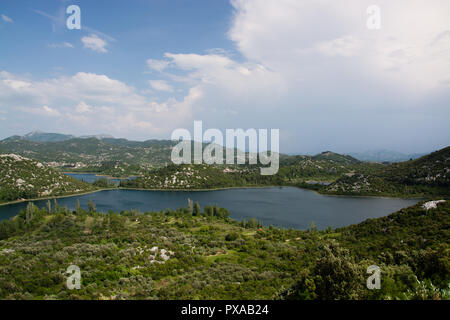 Der gränna Seen sind in Dalmatien, Kroatien. Die Seen sind benannt nach der Stadt im Landesinneren von Gränna nahe der Hafenstadt Ploce. Stockfoto