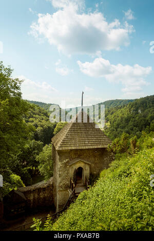 Schloss in Ojcow Nationalpark, Polen Stockfoto