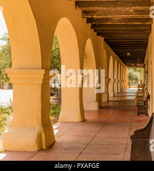 Mission Santa Inés, Solvang, Kalifornien, USA. Eine Reihe von 21 spanischen religiösen Außenposten in Alta Kalifornien. Stockfoto