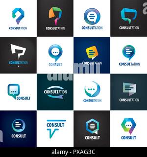 Zeichen für online Beratung. Vector Abbildung des Symbols. Stock Vektor