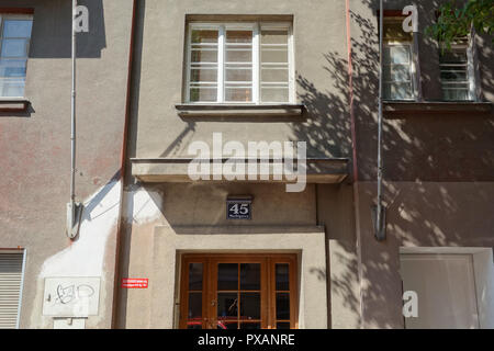 Wien, Gemeindebau des "Roten Wien" - Wien, Rat Tenement Blocks, 'roten Wien', Marktgasse 45, Ernst Brandl Stockfoto