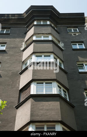 Wien, Gemeindebau des "Roten Wien" - Wien, Rat Tenement Blocks, 'roten Wien', Marktgasse 45, Ernst Brandl Stockfoto