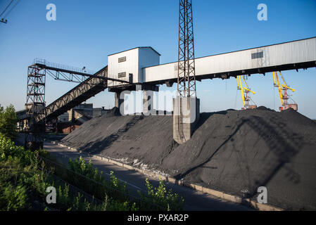 Mine für den Kohlebergbau in Ukrain Stockfoto