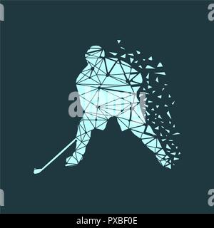 Eis-Hockeyspieler Stock Vektor