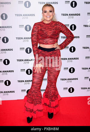 Tallia Sturm an der BBC Radio 1 Teen Awards gehalten an der SSE-Arena, Wembley, London. PRESS ASSOCIATION Foto. Bild Datum: Sonntag, Oktober 21, 2018. Foto: Ian West/PA-Kabel Stockfoto