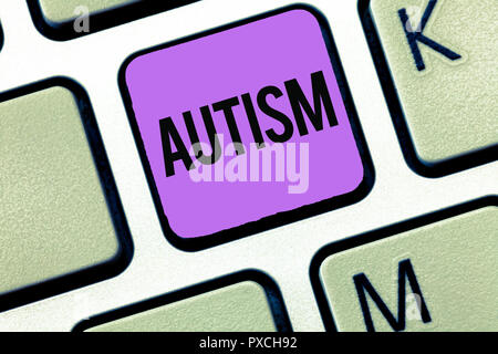 Konzeptionelle Handschrift Autismus angezeigt. Business foto Präsentation Schwierigkeiten in der Interaktion und der Bildung von Angelegenheiten mit anderen angezeigt. Stockfoto