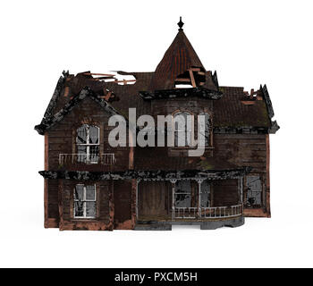Haunted House isoliert Stockfoto