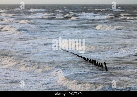 UK Walney Island. Stürmisches Wetter von Walney Island an der Küste von Cumbria GROSSBRITANNIEN. Stockfoto