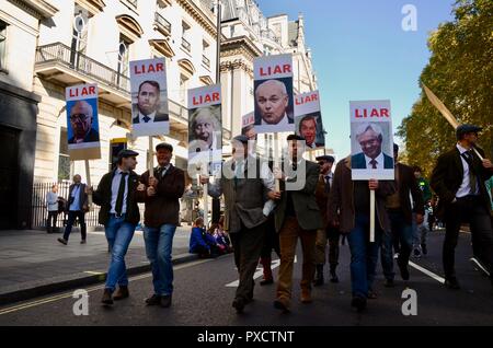 Völker März anti brexit Demonstration in London Okt 20 2018 UK Stockfoto