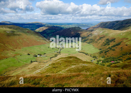 Bannerdale Tal von der Nab, Martindale, Ullswater, Lake District, Cumbria, England Stockfoto