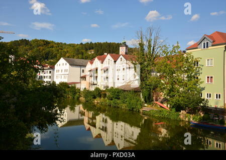 Eichstätt, Deutschland - Blick in die historische Altstadt von Eichstätt, Region Bayern, Deutschland Stockfoto