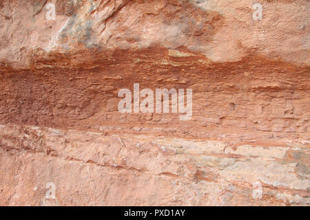 Trias wüste Sandsteine und Tonsteine, Orcombe Point, Exmouth, Devon, England, Großbritannien Stockfoto