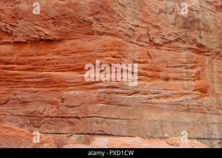 Trias wüste Sandsteine und Tonsteine, Orcombe Point, Exmouth, Devon, England, Großbritannien Stockfoto