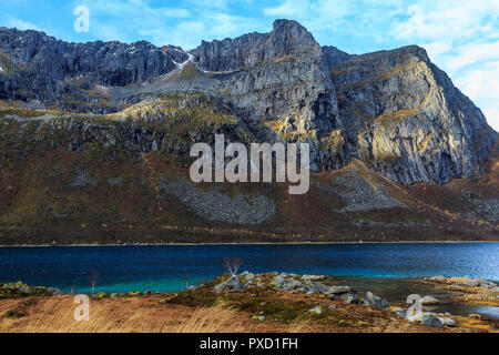 Landschaft malerischen Bilder Polarkreis Kvaloya Insel Troms nr Tromso Nördliches Norwegen Stockfoto