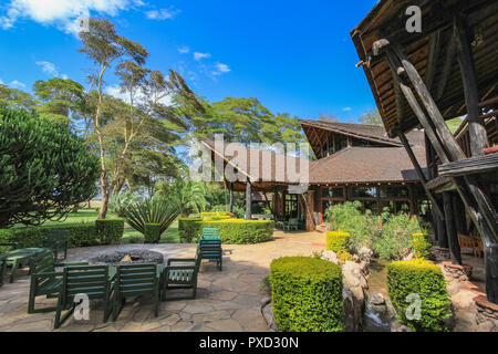 Safari Lodge in der Masai Mara Kenia Afrika Stockfoto