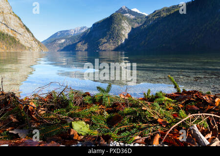 Konigsee boot anzeigen Stockfoto