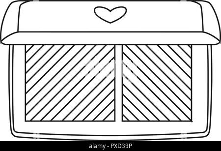 Line Art Schwarz und Weiß 2 Farbe blusher Stock Vektor