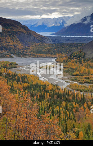 Matanuska Gletscher am Glenn Highway Alaska Stockfoto