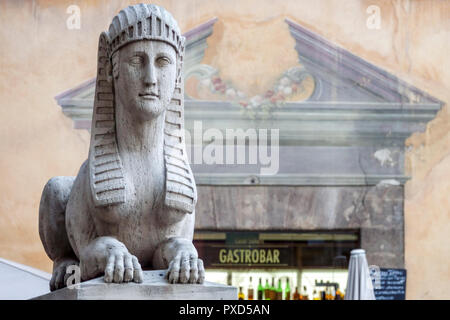 Palma Sphinx, Passeig des Born Palma de Mallorca Skulptur Spanien Stockfoto