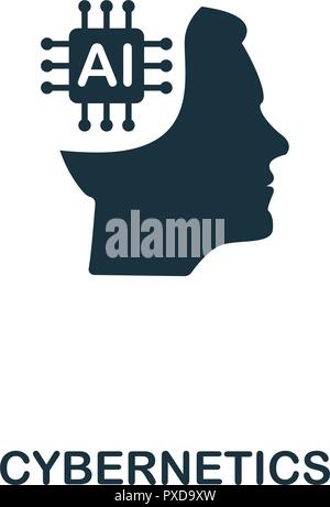 Kybernetik Symbol. Premium Design aus der künstlichen Intelligenz. UX und UI. Pixel Perfect Kybernetik Symbol. Für web design, Apps, Softw Stock Vektor