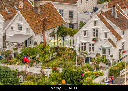 Altstadt Gärten, Stavanger, Norwegen Stockfoto