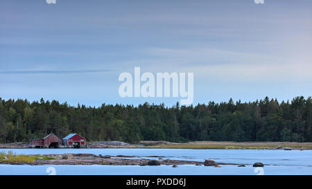 Ruhiger Abend Blick von Gräsö, Schweden Stockfoto