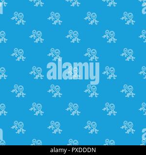 Protozoen Viren pattern Vektor nahtlose Blau Stock Vektor