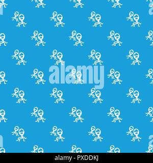 Protozoen Viren pattern Vektor nahtlose Blau Stock Vektor