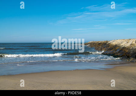 Ofir Beach in Portugal, Surf spot Stockfoto