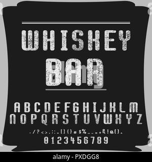 Schriftart vektor Whiskey Bar Stockfoto