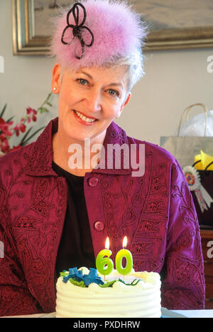 60. Geburtstag feiern, USA Stockfoto