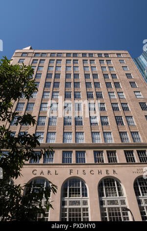 Carl Fischer Gebäude in Astor Place, New York, USA Stockfoto