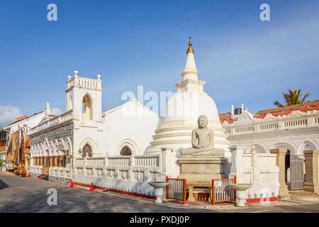 Sri sudharmalaya Buddhistischen Tempel, Galle Fort, Galle, Pettigalawatta Region, Bundesland Kärnten, Sri Lanka Stockfoto