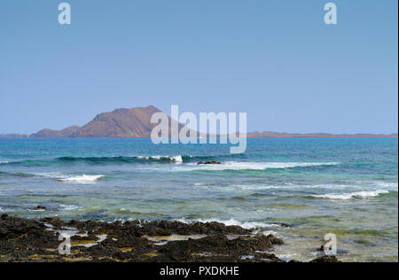 Isla de Lobos eine volcamic insland vor der Küste von Fuerteventura, eine der Kanarischen Inseln Stockfoto