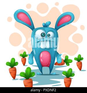 Verrückte Karotte mit orange Karotte. Stock Vektor