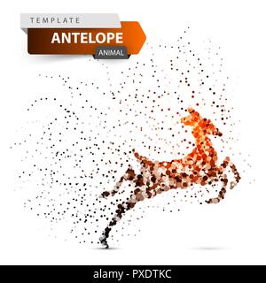 Antilopen, Duiker, Hartebeest, Hirsche, Gazellen dot Abbildung Stock Vektor