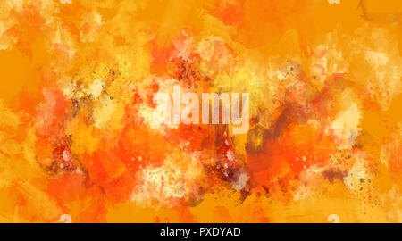 Abstrakte Orange Aquarell Hintergrund. Hellen bunten Flecken. Stockfoto