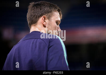 21. Oktober 2018, Palau Blaugrana, Barcelona, Spanien; Liga ASOBAL Handball; FC Barcelona Lassa versus BM Sinfin; Kamil Syprzak des FC Barcelona. Stockfoto