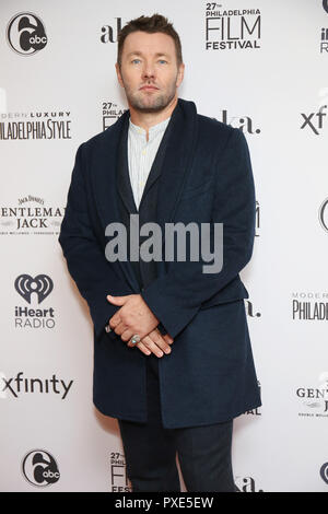 Philadelphia, PA, USA. Okt, 2018 21. Joel Egerton abgebildet auf dem roten Teppich für ein Screening von Jungen für den Philadelphia Film Festival gelöscht, in der Philadelphia Film Center in Philadelphia, Pa am 21. Oktober 2018 Credit: Star Shooter / Medien Punch/Alamy leben Nachrichten Stockfoto