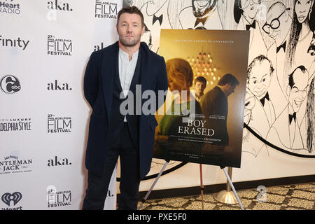 Philadelphia, PA, USA. Okt, 2018 21. Joel Egerton abgebildet auf dem roten Teppich für ein Screening von Jungen für den Philadelphia Film Festival gelöscht, in der Philadelphia Film Center in Philadelphia, Pa am 21. Oktober 2018 Credit: Star Shooter / Medien Punch/Alamy leben Nachrichten Stockfoto