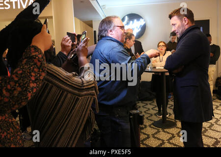 Philadelphia, PA, USA. Okt, 2018 21. Joel Egerton abgebildet auf dem roten Teppich für ein Screening von Jungen für den Philadelphia Film Festival gelöscht, in der Philadelphia Film Center in Philadelphia, Pa am 21. Oktober 2018 Credit: Star Shooter / Medien Punch/Alamy leben Nachrichten Stockfoto