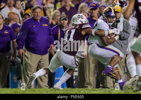 Baton Rouge, LA, USA. Okt, 2018 20. Während des Spiels zwischen der LSU Tiger und Mississippi State Bulldogs am Tiger Stadion in Baton Rouge, LA. Stephen Lew/CSM/Alamy leben Nachrichten Stockfoto