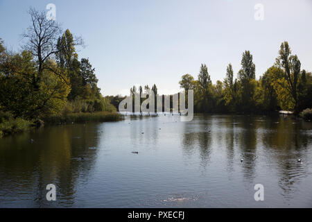 London, Großbritannien. 22. Okt, 2018.herrlich warme Herbstsonne in Kensington Gardens, London. Kredit: Keith Larby/Alamy Live Nachrichten Stockfoto