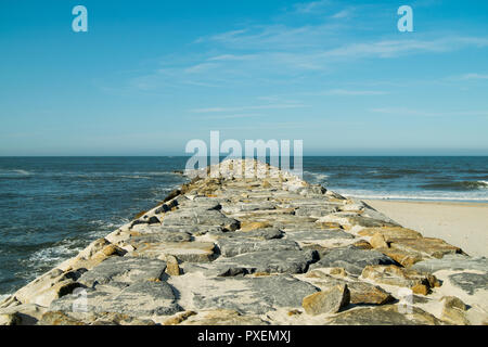 Ofir Beach in Portugal, Surf spot Stockfoto