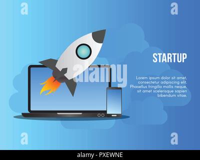 Start Business Konzept. Bereit Vektor zu verwenden. Für Hintergrund, Hintergrundbild, Landing Page, Web-, Banner- und andere kreative Arbeiten geeignet. Stock Vektor