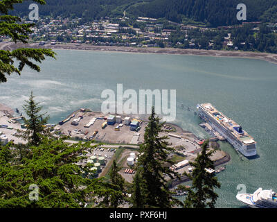 Kreuzfahrtschiffe in Juneau Alaska Stockfoto