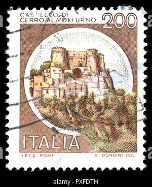 Poststempel Stempel aus Italien in die Schlösser Serie Stockfoto