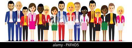 Große Gruppe von verschiedenen Personen Stock Vektor